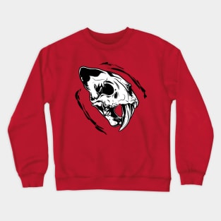 Smilodon Skull Ink Crewneck Sweatshirt